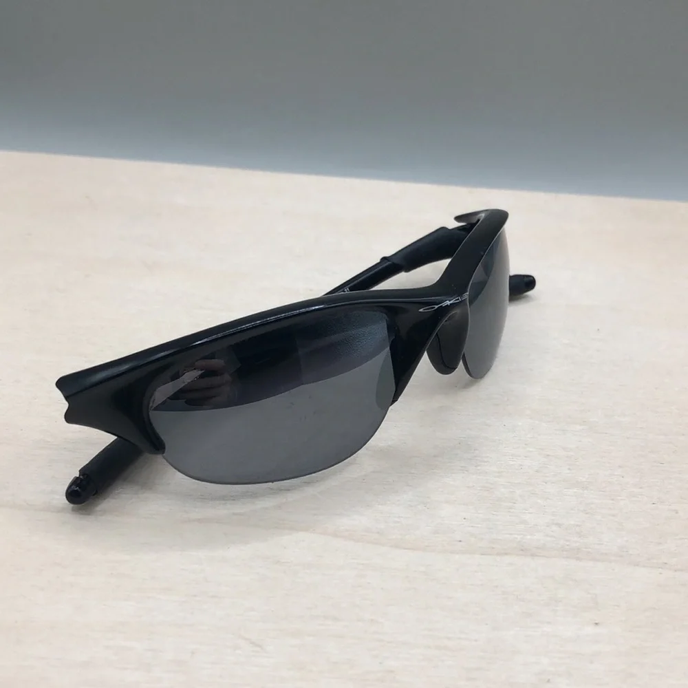 Oakley 03-614  Vintage Half Jacket GLOSSY BLACK SUNGLASSES USA READ FIRST